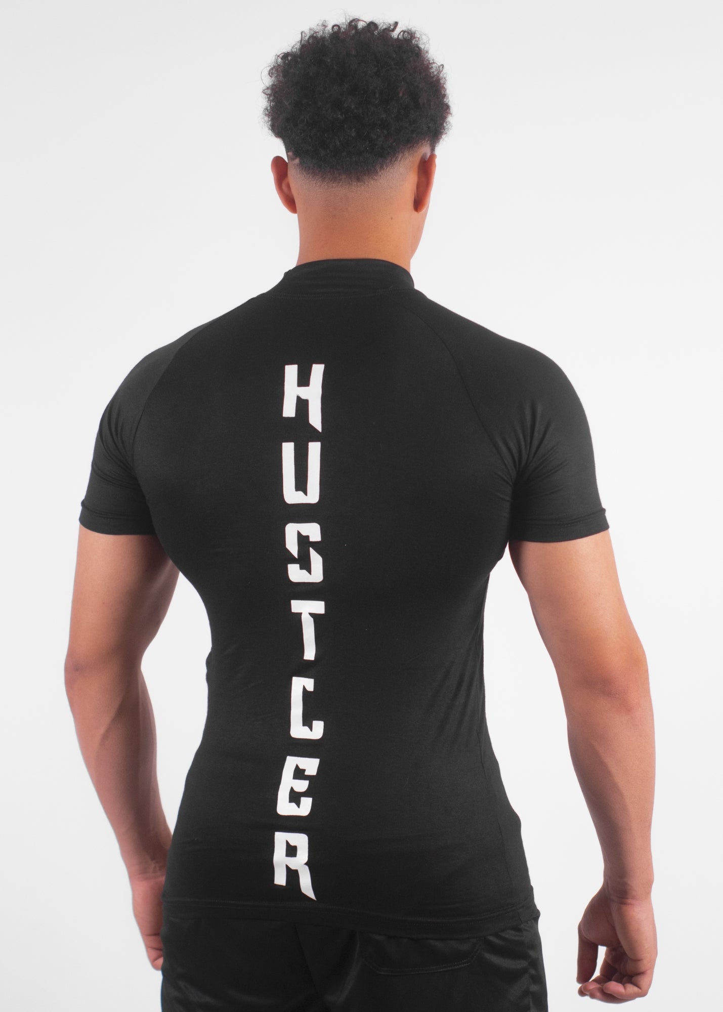 APEX™ Compression T-Shirt "HUSTLER" – NOIR