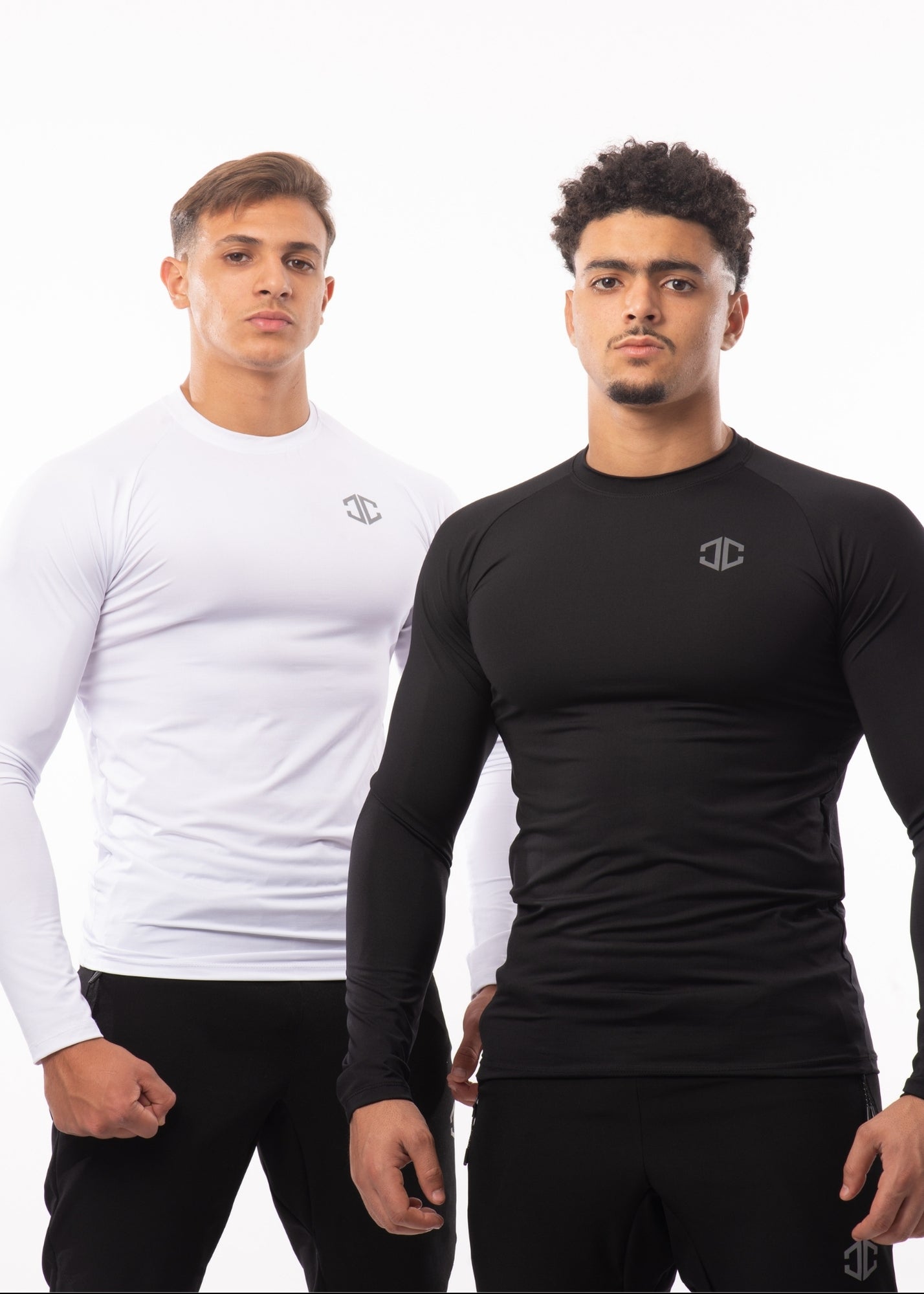 2 Full Sleeve Compression Shirts B&amp;W – Performance™