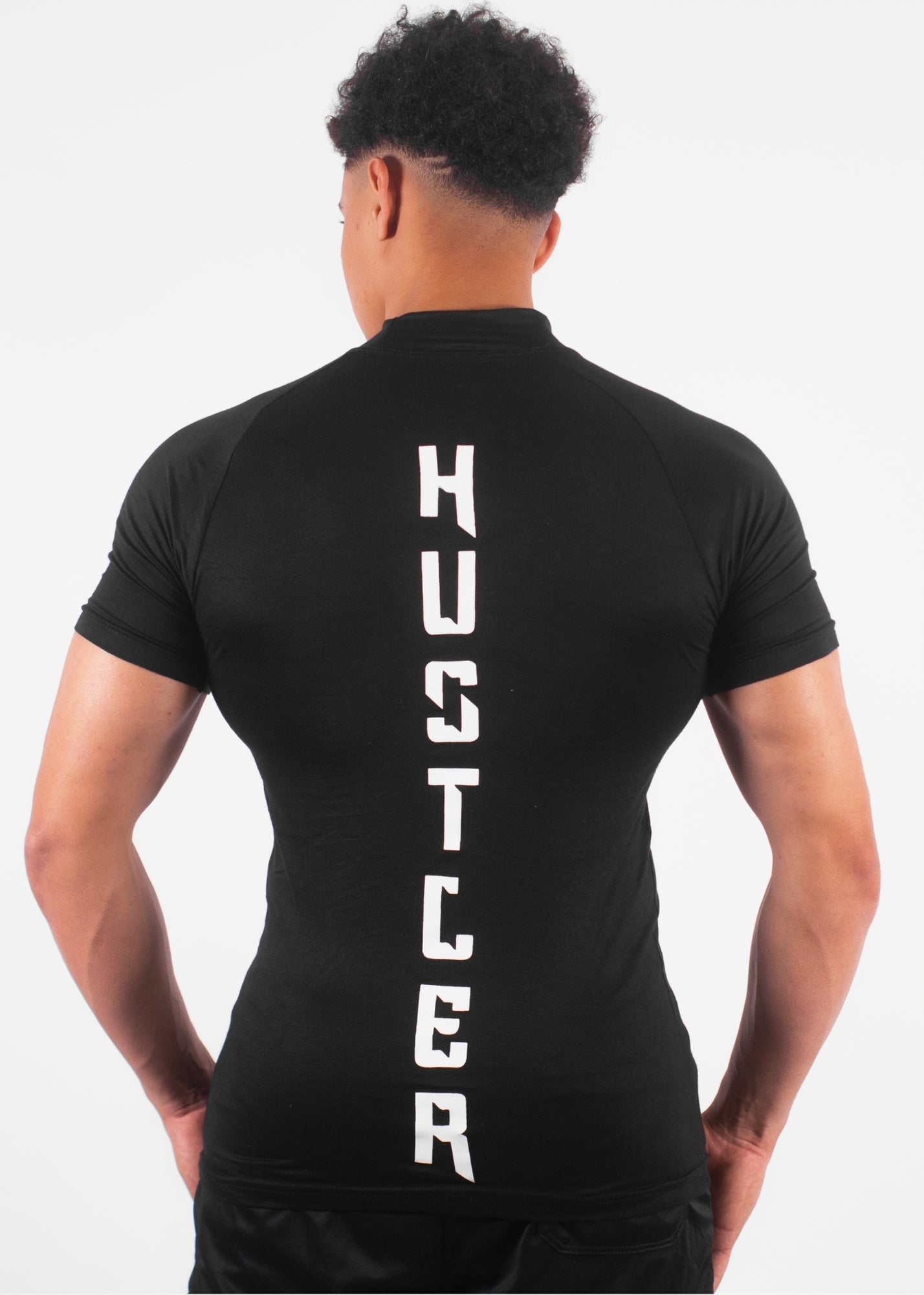 APEX™ Compression T-Shirt "HUSTLER" – NOIR